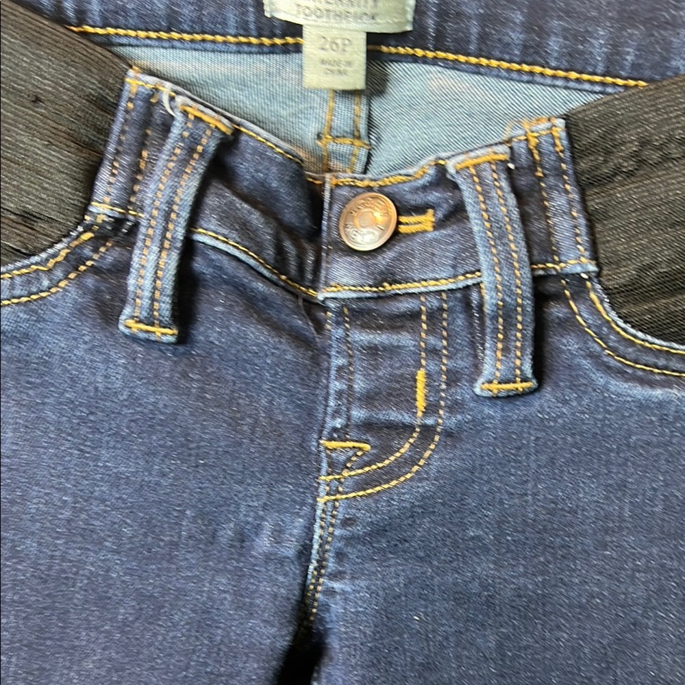 J Crew Maternity Toothpick Size 26 Dark Wash Stretch Skinny Jeans Ankle. (ord48) - Picture 11 of 13